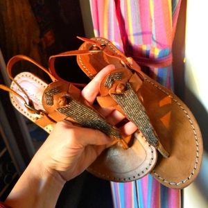 Laid Back London Beaded Sandals